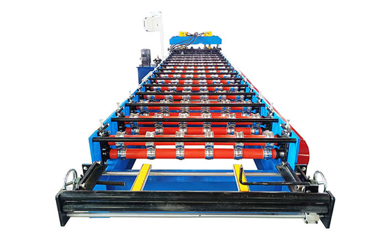 Advanced PLC / Hydraulic Cutting Glazed Tile Roll Forming Machine SHITONG-840