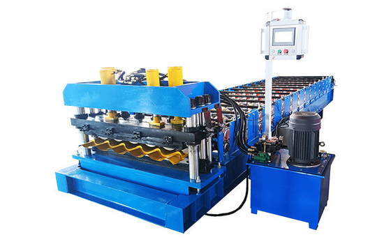 13 Rows Rollers Glazed Tile Making Machine With 45# Steel Rollers Hydraulic Cutting