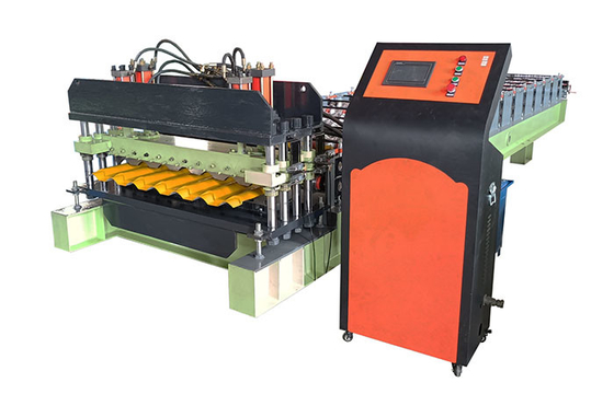 reliable 7.5m Glazed Tile Roll Forming Machine With 5T Manual Decoiler