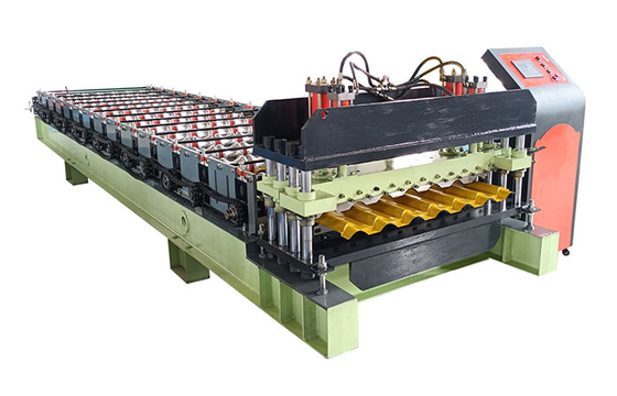 reliable 7.5m Glazed Tile Roll Forming Machine With 5T Manual Decoiler