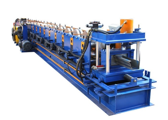 Advanced Eaves Gutter Rolling Machine 4KW Hydraulic Power PLC Control System