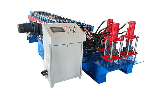12 Roller Stations Hydralic Cutting Purlin Rolling Machine For 1.5mm-3.5mm Raw Material Thickness