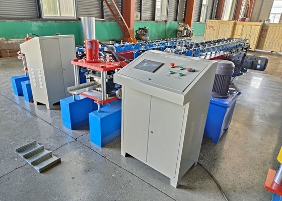 4kw Metal Framing Equip C Profile Making Machine With Hydraulic Cutting